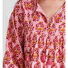 Women's Indira Long Sleeve Midmaxi Dress, Pink Posey Block Print - Dresses - 3