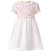 Swiss Dot Hand-Smocked Dress, Ivory - Dresses - 1 - thumbnail