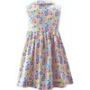 Hibiscus Button-Front Sleeveless Printed Dress, Yellow - Dresses - 2 - thumbnail