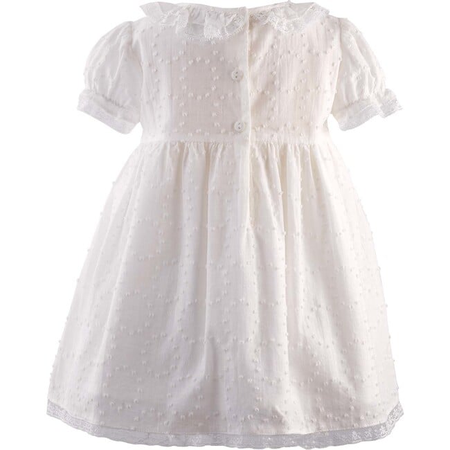 Swiss Dot Hand-Smocked Dress And Bloomers, Ivory - Dresses - 3