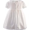 Swiss Dot Hand-Smocked Dress And Bloomers, Ivory - Dresses - 3