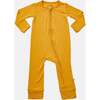 Zipper Romper With Ribbed Foot, Harvest - Bodysuits - 1 - thumbnail