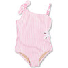Terry One-Piece Daisy Cutout, Berry Stripe - One Pieces - 1 - thumbnail