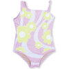 Flip Sequin One-Piece Swimsuit, Lilac Daisy Swirl - One Pieces - 1 - thumbnail