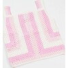 Cover-Up Crochet Top, Pink Tonal Stripe - Cover-Ups - 2