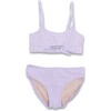 Knot Two-Piece Bikini, Purple Gingham - Two Pieces - 1 - thumbnail