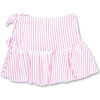 Terry Faux Wrap Ruffle Skirt, Berry Stripe - Cover-Ups - 3