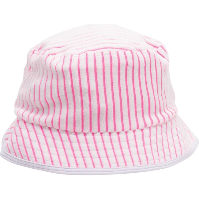 Terry Sun Bucket Hat, Berry Stripe