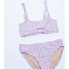 Knot Two-Piece Bikini, Purple Gingham - Two Pieces - 2
