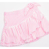 Terry Faux Wrap Ruffle Skirt, Berry Stripe - Cover-Ups - 4