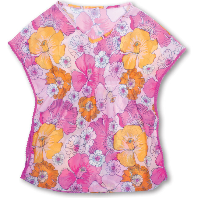 Cover-Up Kaftan, Blooming Hibiscus - Cover-Ups - 1