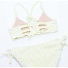 Terry Tie-Back Two-Piece Bikini, Lemon Stripe - Two Pieces - 5