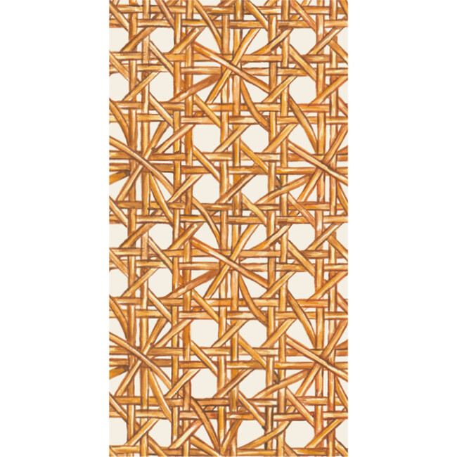 Rattan Weave Guest Napkin, Brown And White