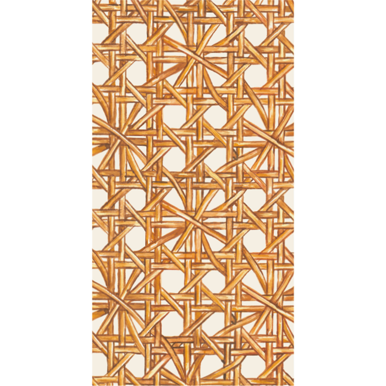 Rattan Weave Guest Napkin, Brown And White - Tabletop - 1
