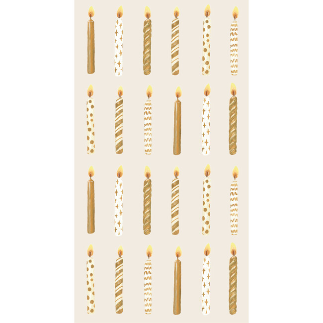 Gold Candles Guest Napkin, Multi