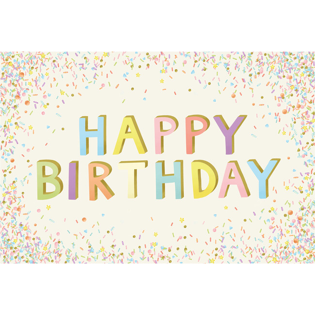 Happy Birthday Sprinkles Placemat, Multi