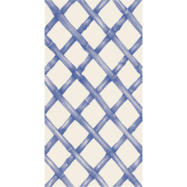 Blue Lattice Guest Napkin, Blue And White - Tabletop - 1