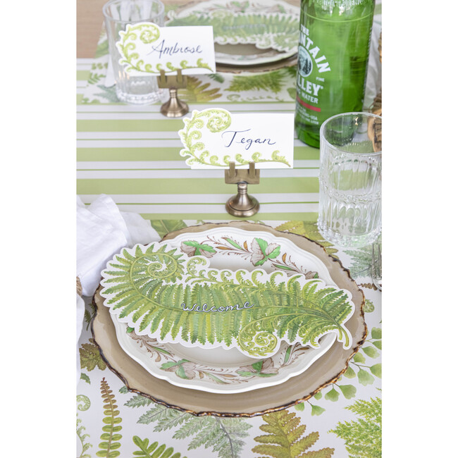 Green Awning Stripe Runner - Tabletop - 2