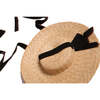 Zsofia Shallow Straw Boater With Ribbon, Kohl - Hats - 2
