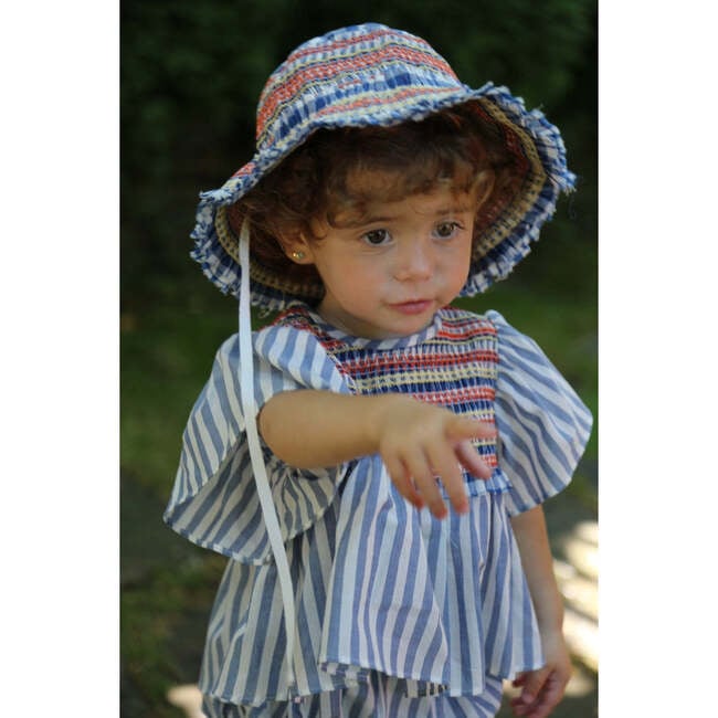 Smocked Bucket Hat, Fuzz - Hats - 2