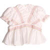 Pia Sunray Pleated And Smocked Blouse, Sugar - Blouses - 3