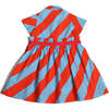 Pia High Peter Pan Collar Ruffled Frock, Waze Mix - Dresses - 3