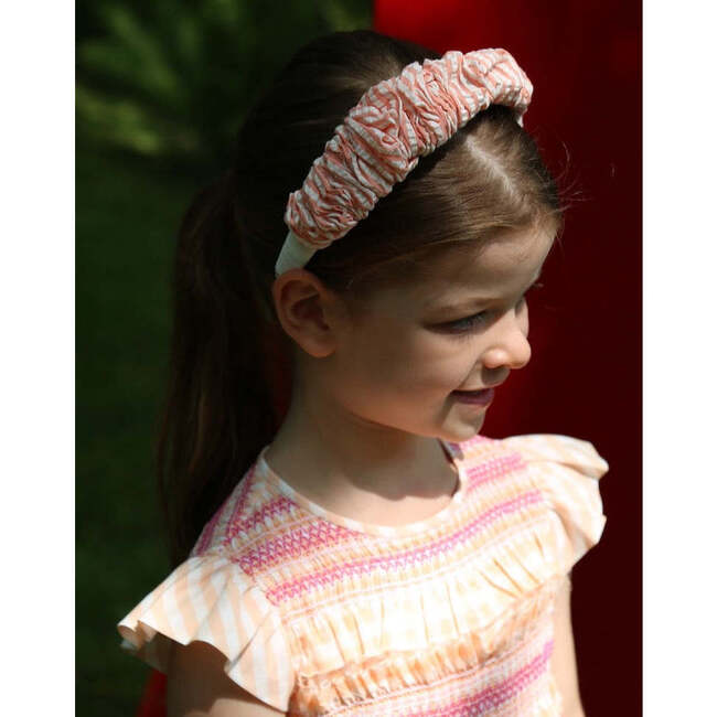 Harriet Ruched Seersucker Headband, Cone - Hair Accessories - 2