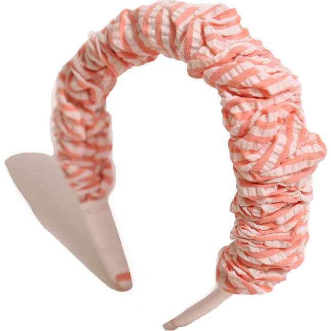 Harriet Ruched Seersucker Headband, Cone - Hair Accessories - 3