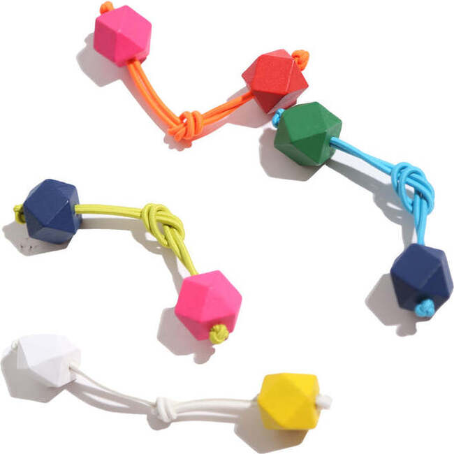 Genoveva Tokyo Ties, Rainbow (Set of 4) - Hair Accessories - 2