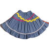 Criss Cross Flare Skirt, Malibu - Skirts - 1 - thumbnail