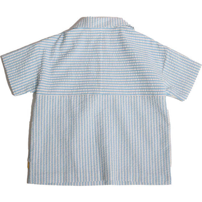 Frank Seersucker Golf Shirt, Waze Mix - Polo Shirts - 3