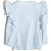 Baiana Ruffle Shell Seersucker Blouse, Waze - Blouses - 3