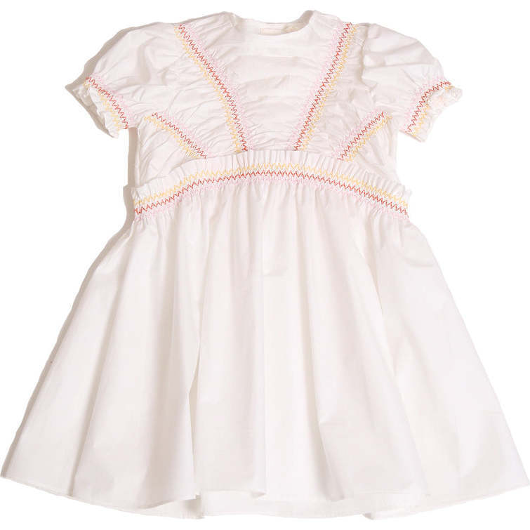 Pia Sunray Smocked Frock, Sugar - Dresses - 1