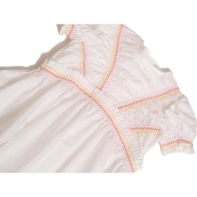 Pia Sunray Smocked Frock, Sugar - Dresses - 3