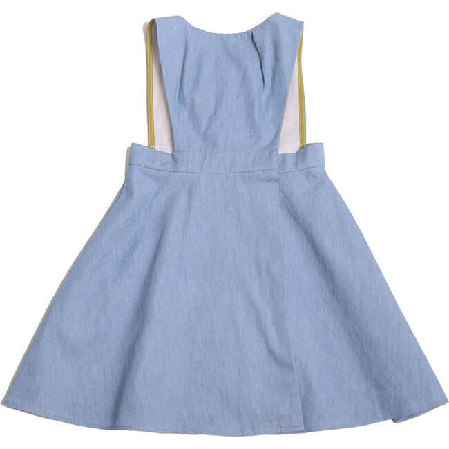 Adelia Denim Pinafore, Malibu - Dresses - 3