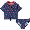 Watermelon Rashguard Set, Navy - Rash Guards - 1 - thumbnail