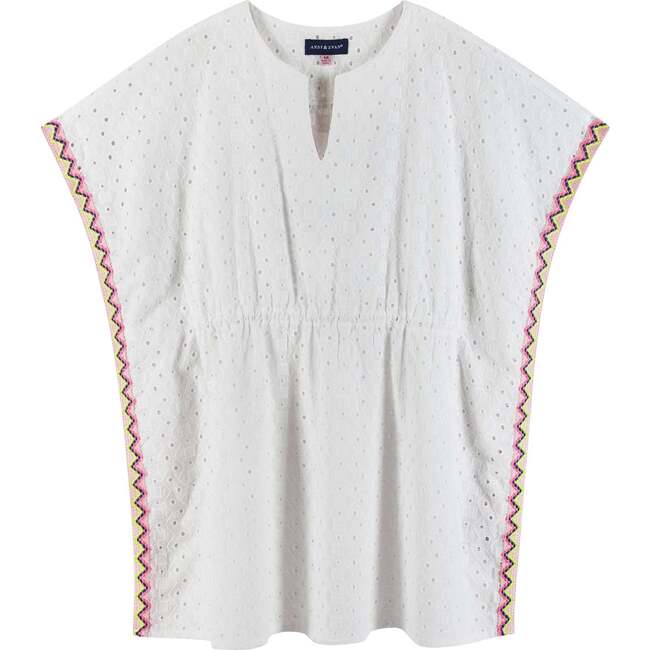 Tween Tassel Cover-Up, White And Pink