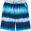 Tie-Dye Lined Board Short, Blue - Swim Trunks - 1 - thumbnail