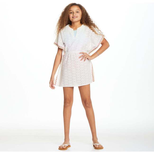 Tween Tassel Cover-Up, White And Pink - Cover-Ups - 2