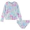 Tween Pastel Tie-Dye Rashguard Set (Size 7-16 Years), Pink - Rash Guards - 1 - thumbnail