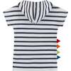 Striped Croc French Terry Cover-Up, Navy And White Stripe - Cover-Ups - 2
