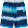Tie-Dye Lined Board Short, Blue - Swim Trunks - 2