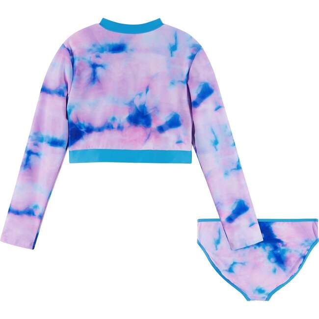 Tween Tie-Dye Rashguard Set, Purple And Blue - Rash Guards - 4