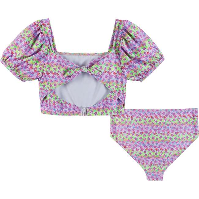 Tween Purple Star Fish Bikini, Rainbow - Two Pieces - 2