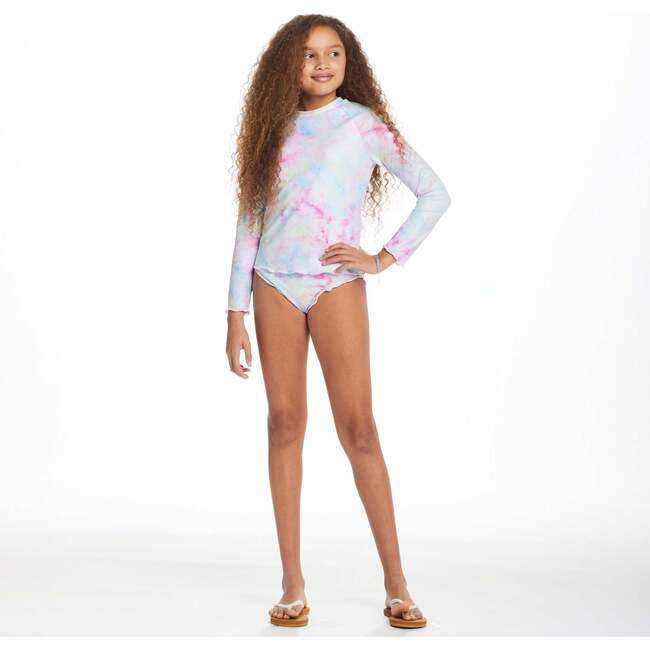 Tween Pastel Tie-Dye Rashguard Set (Size 7-16 Years), Pink - Rash Guards - 2