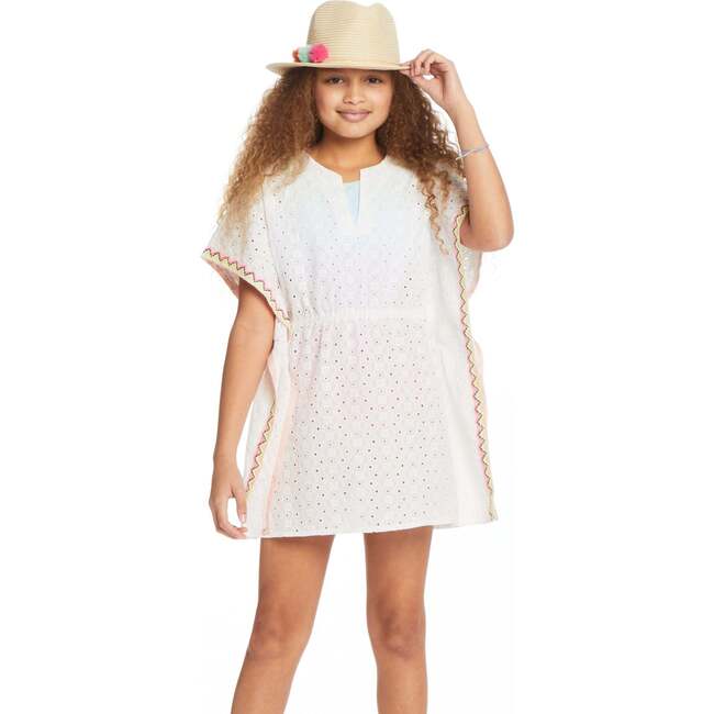 Tween Tassel Cover-Up, White And Pink - Cover-Ups - 5