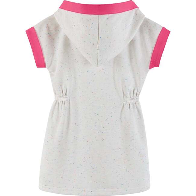 Speckled Nep Fabric Hooded Cover-Up, White - Cover-Ups - 2
