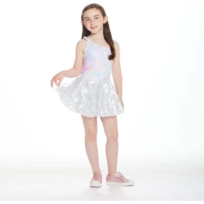 Swimsuit With Skirt Set, Pink And Silver - Mixed Apparel Set - 3