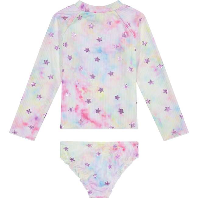 Star Foil Tie-Dye Rashguard Set, Purple - Rash Guards - 2