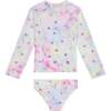 Star Foil Tie-Dye Rashguard Set, Purple - Rash Guards - 2
